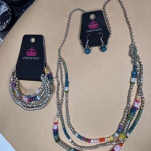 Paparazzi Blue and Green Layered Necklace